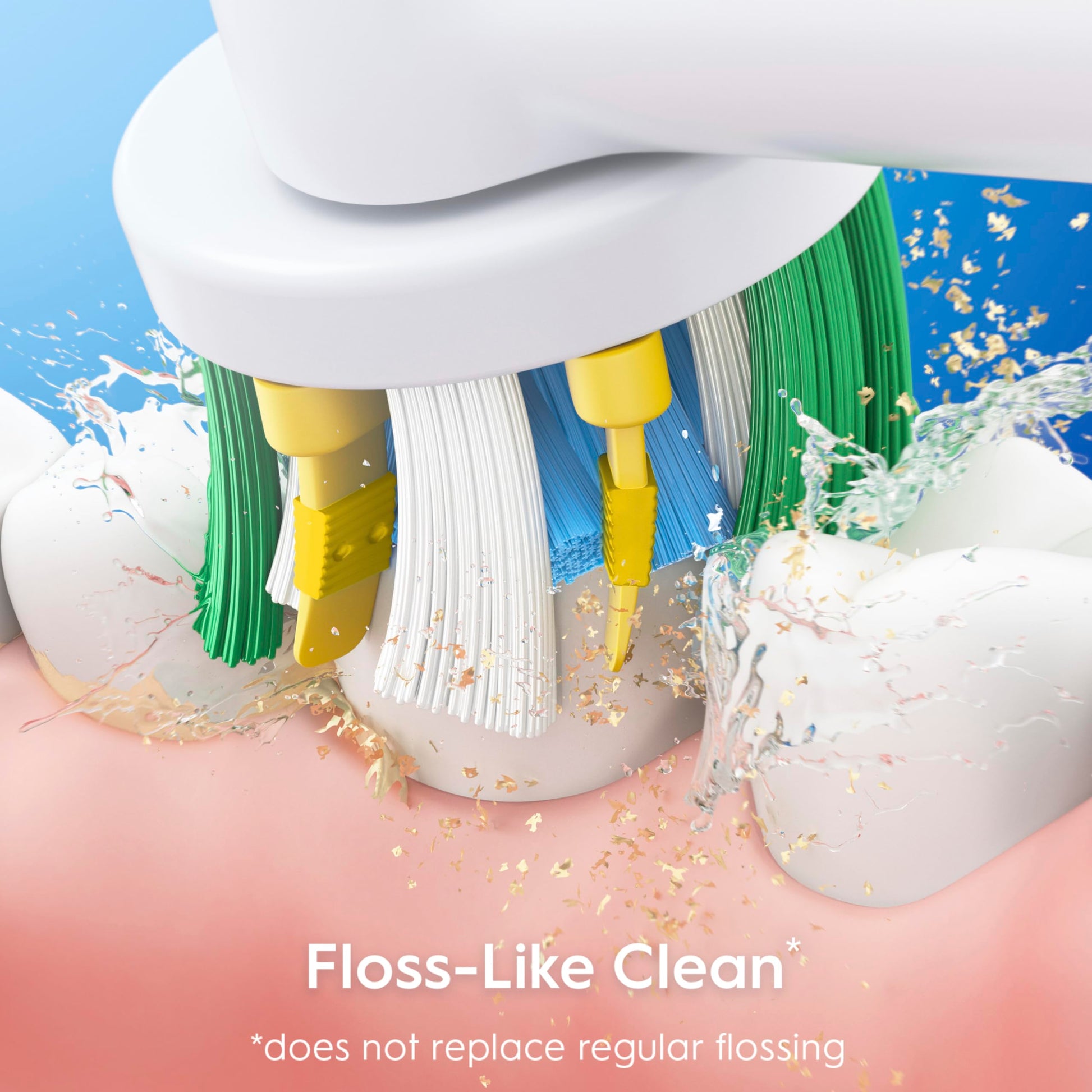 Oral-B FlossAction XFilaments Electric Toothbrush Replacement Brush Heads Refill, white (3 count) Oral-B