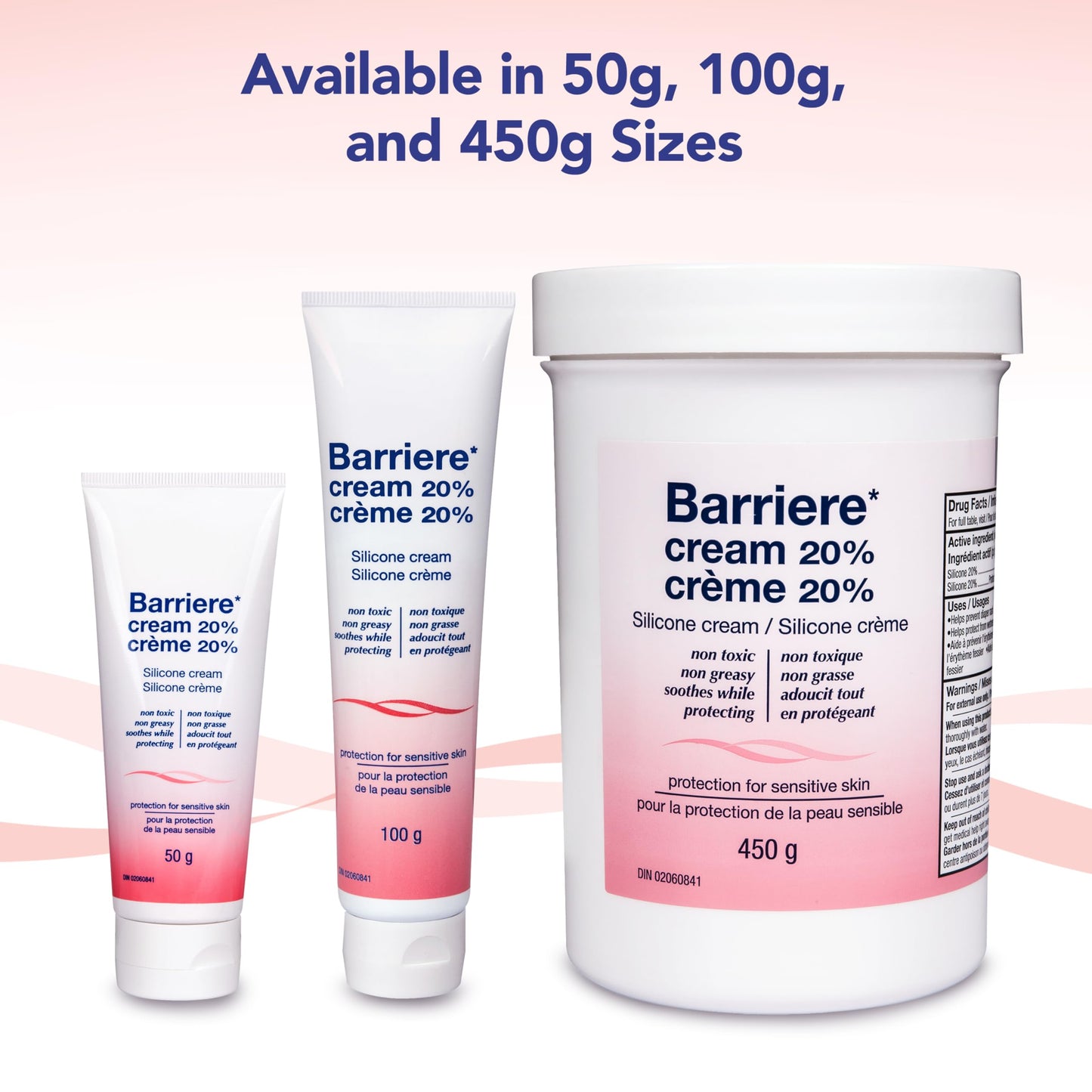 Barriere Silicone Cream for Chapped Skin, Skin Irritants, and Diaper Rash, Non-Greasy, Easy To Apply Skin Cream, 450 gram Barriere
