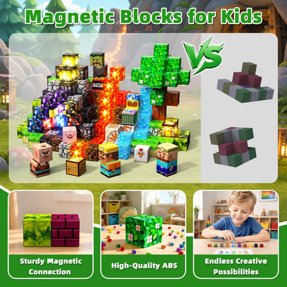 150PCS Light Up Magnetic Blocks, Building Cube Set Birthday Gifts for Kids 🍁 All In One Marketplace Canada