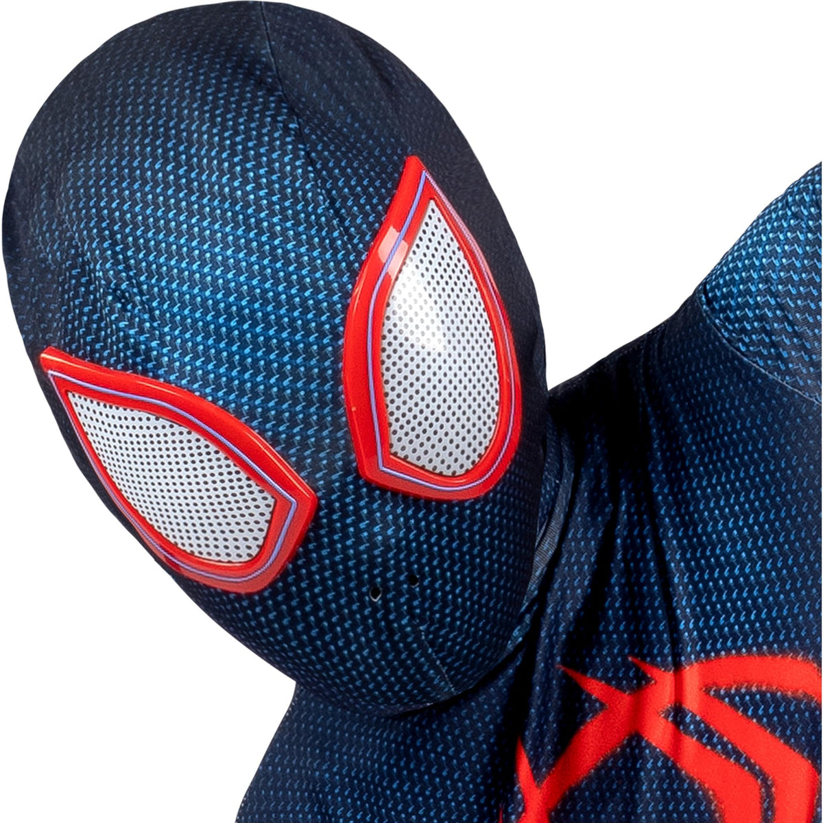 MARVEL Miles Morales Official Youth Zentai Halloween Costume Accessory - Deluxe Two-Way Stretch Spandex Mask with Molded Eyes