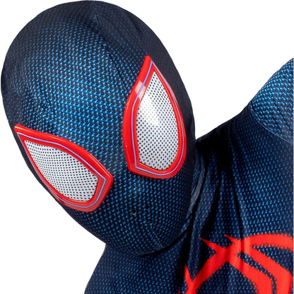 MARVEL Miles Morales Official Youth Zentai Halloween Costume Accessory - Deluxe Two-Way Stretch Spandex Mask with Molded Eyes