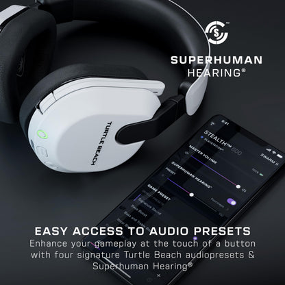 Casque Gaming Sans Fil Amplifié Multiplateforme Turtle Beach Stealth 600 pour Xbox Series X|S, Xbox One, PC,, PS5, PS4, Nintendo Switch et Mobile – Bluetooth, 80h d’Autonomie, Micro Antibruit – Blanc