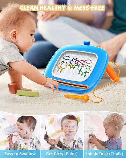 Kikapabi Toddlers Toys Age 1-2, Gift for 1 2 Year Old Toddler Boy Girl, Magnetic Drawing Board Preschool Learning and Educational Toys, Doodle Baby Kids, Christmas Birthday New Gift(Blue) 🍁 All In One Marketplace Canada