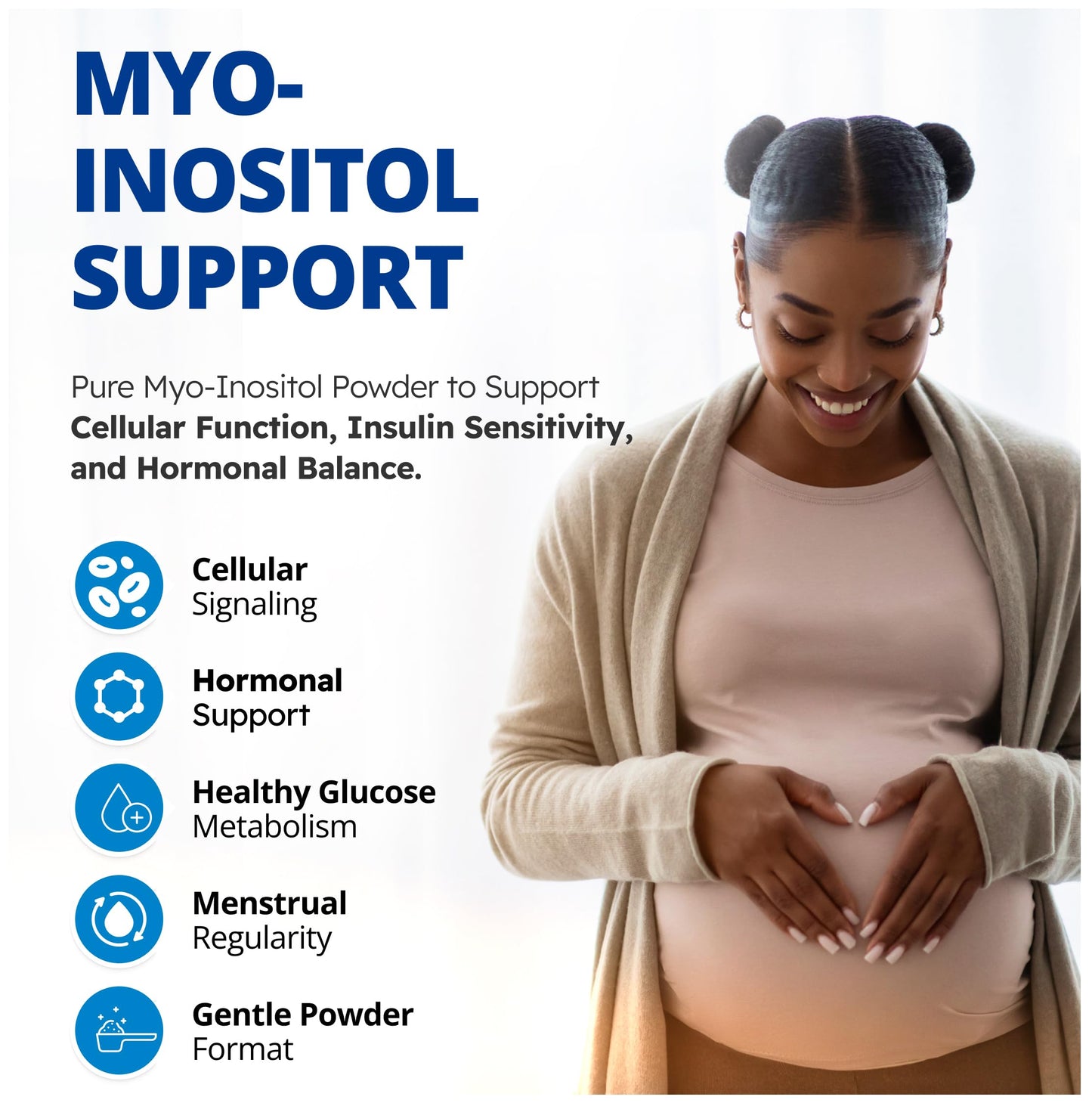 CanPrev Myo-Inositol Powder 500g, 125 Servings, PCOS Supplement for Women, Supports Glucose Metabolism, Ovulatory Function, Cellular Health and Wellness - Available at All In One Marketplace Canada