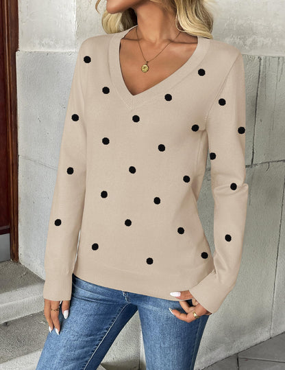 Zeagoo Women's 2026 Fall Long Sleeve Sweaters V Neck Tops Fashion Clothing 🍁 All In One Marketplace Canada