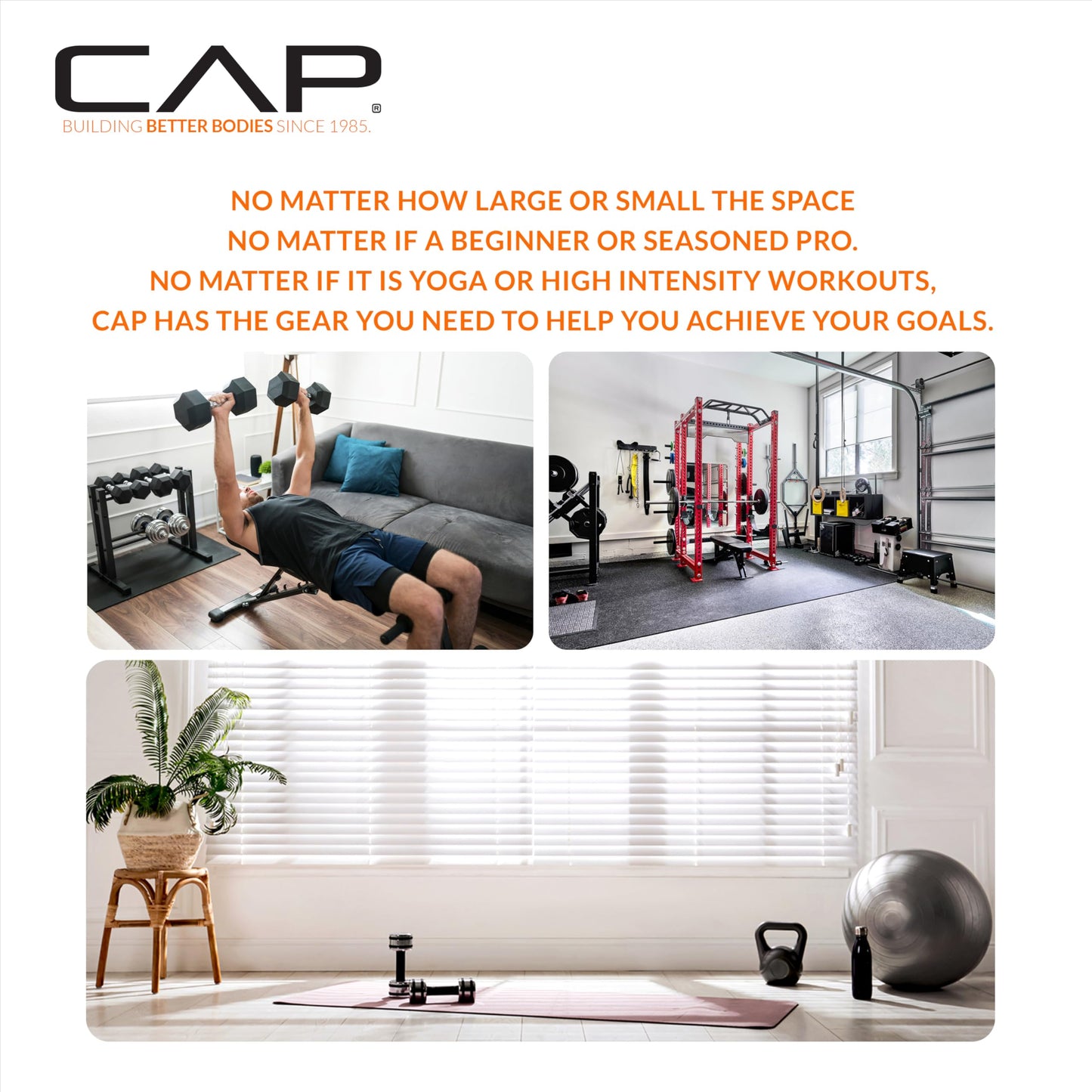 CAP Barbell 10 LB Pair Coated Hex Dumbbell Weight