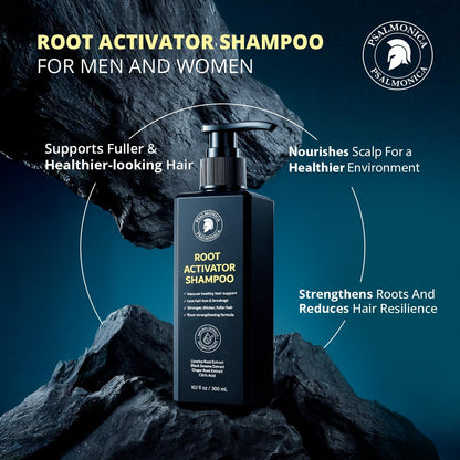 Root Activator Shampoo: 300ML Natural Volume Hair Loss Thickening Shampoo With Rosemary Strengthens Hair & Soothes Scalp For Men - Available at All In One Marketplace Canada
