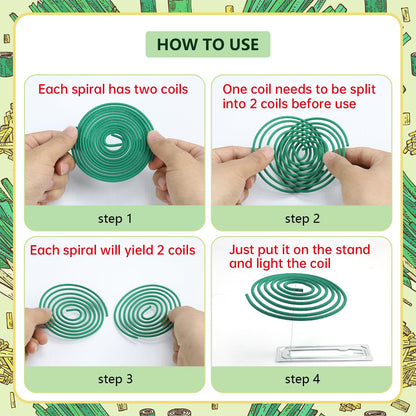 SCENTORINI Citronella Incense, Citronella Coils with Coil Holder, 48 Pcs, Suitable for Summer Home Outdoor Use, Pool Side, Patio, Porches, Courtyards, Farms, Garden Planting Area - Available at All In One Marketplace Canada
