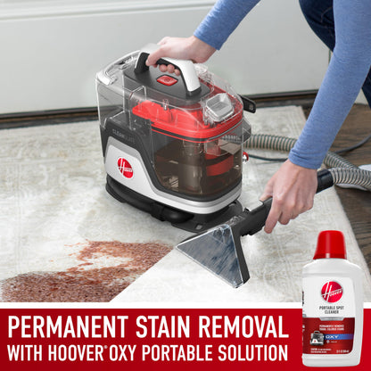 Hoover CleanSlate FH14000V Portable Carpet and Upholstery Spot Cleaner Machine with Dual Tank Technology, 40 oz Capacity, 7 Inch WidePath Tool, Pet Stain Remover, Red - Available at All In One Marketplace Canada