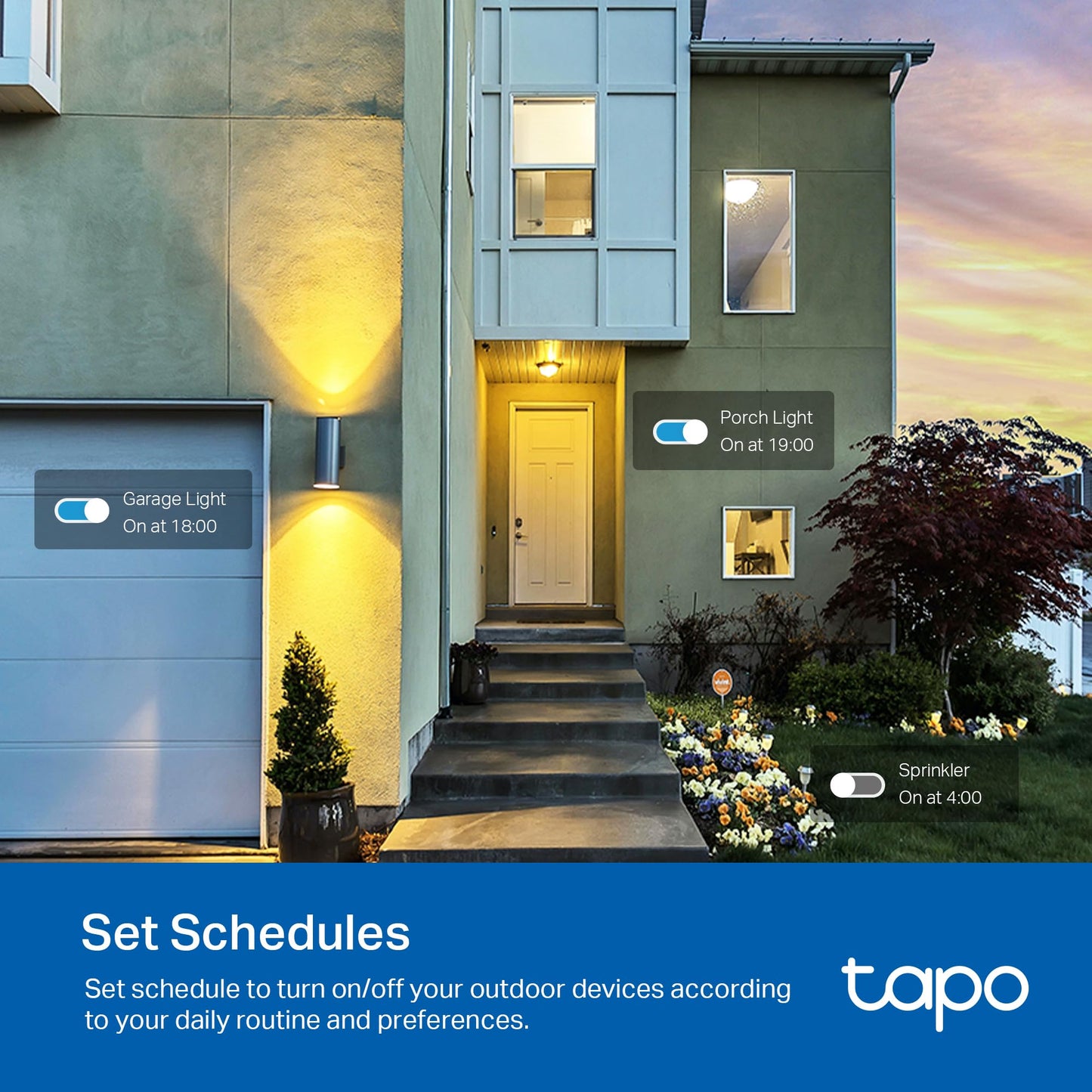 TP-Link Tapo Matter Outdoor Smart Plug, 2 Individual outlets, IP65 Weather Resistance, Works with Apple Home, Alexa, Google Home, Long Wi-Fi Range, 2.4G Wi-Fi Only, ETL Certified (Tapo P400M) Tapo