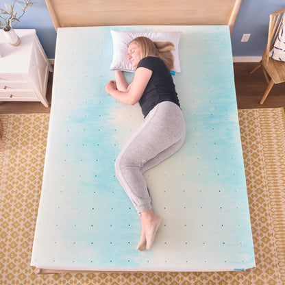 Linenspa 2 Inch Memory Foam Mattress Topper, Gel Swirl Memory Foam Full, CertiPUR-US Certified