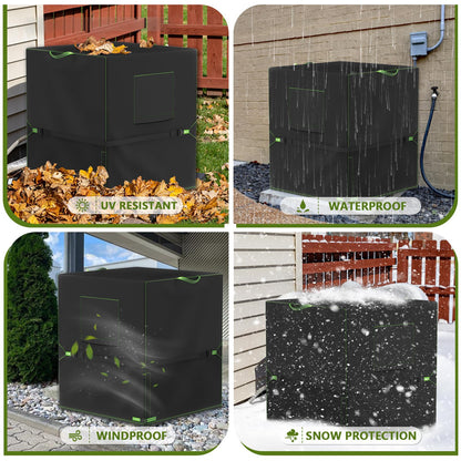 Mokani Air Conditioner Cover for Outside Units, Ac Cover 24 x 24 x 30in, Heavy Duty 42OD Oxford Square A/C Covers, Waterproof Windproof Snowproof AC Unit Cover Winter 🍁 All In One Marketplace Canada