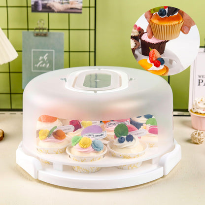 NPLUX Cake Carrier with Lid and Handle White Cake Containers, BPA-Free 🍁 All In One Marketplace Canada