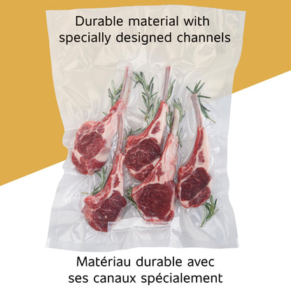 FoodSaver Vacuum Seal Rolls Variety Pack, Vacuum Sealer Rolls for Custom Length Airtight Food Storage Bags and Sous Vide, BPA-Free, 3 Rolls (11" x 16') and 2 Rolls (8" x 20') - 5 Total FOODSAVER