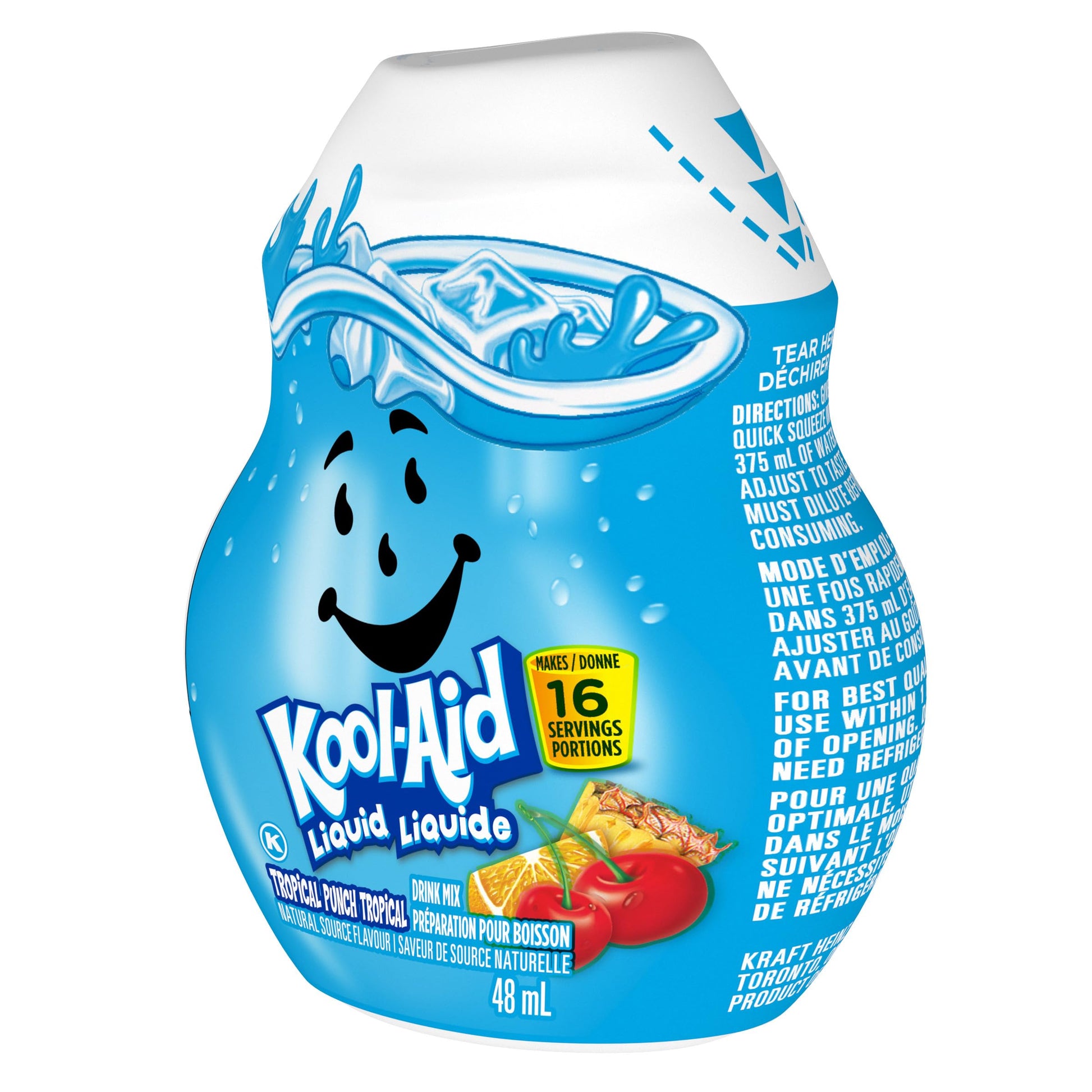 Kool-Aid Tropical Punch Liquid Drink Mix, 48 mL Bottle (Pack of 12)