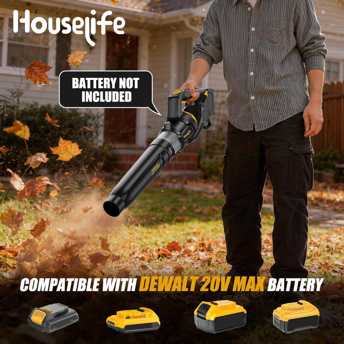 600 CFM Leaf Blower Cordless Compatible with DEWALT 20V MAX Battery 🍁 All In One Marketplace Canada