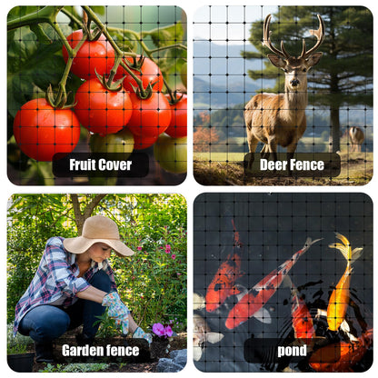 Bird Netting for Garden 7 x 100 Feet, Black Garden Protection Netting Heavy Duty Wire Mesh Net Barrier, Protect Plants Fruits Trees from Rodents Birds Deer Poultry Reusable Animal Fencing (1) - Available at All In One Marketplace Canada