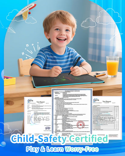 Rechargeable LCD Writing Tablet for Kids, 16 Inch Colorful Drawing Tablet, Educational Toddler Drawing Pad, Reusable Learning Toys for Kids (Ages 3-8), Ideal Gift for Christmas Birthday (Blue) 🍁 All In One Marketplace Canada
