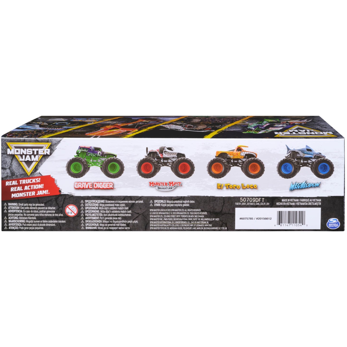 Monster Jam All Stars Monster Trucks, 1:64 Scale Die-Cast Vehicles 4-Pack Monster Jam