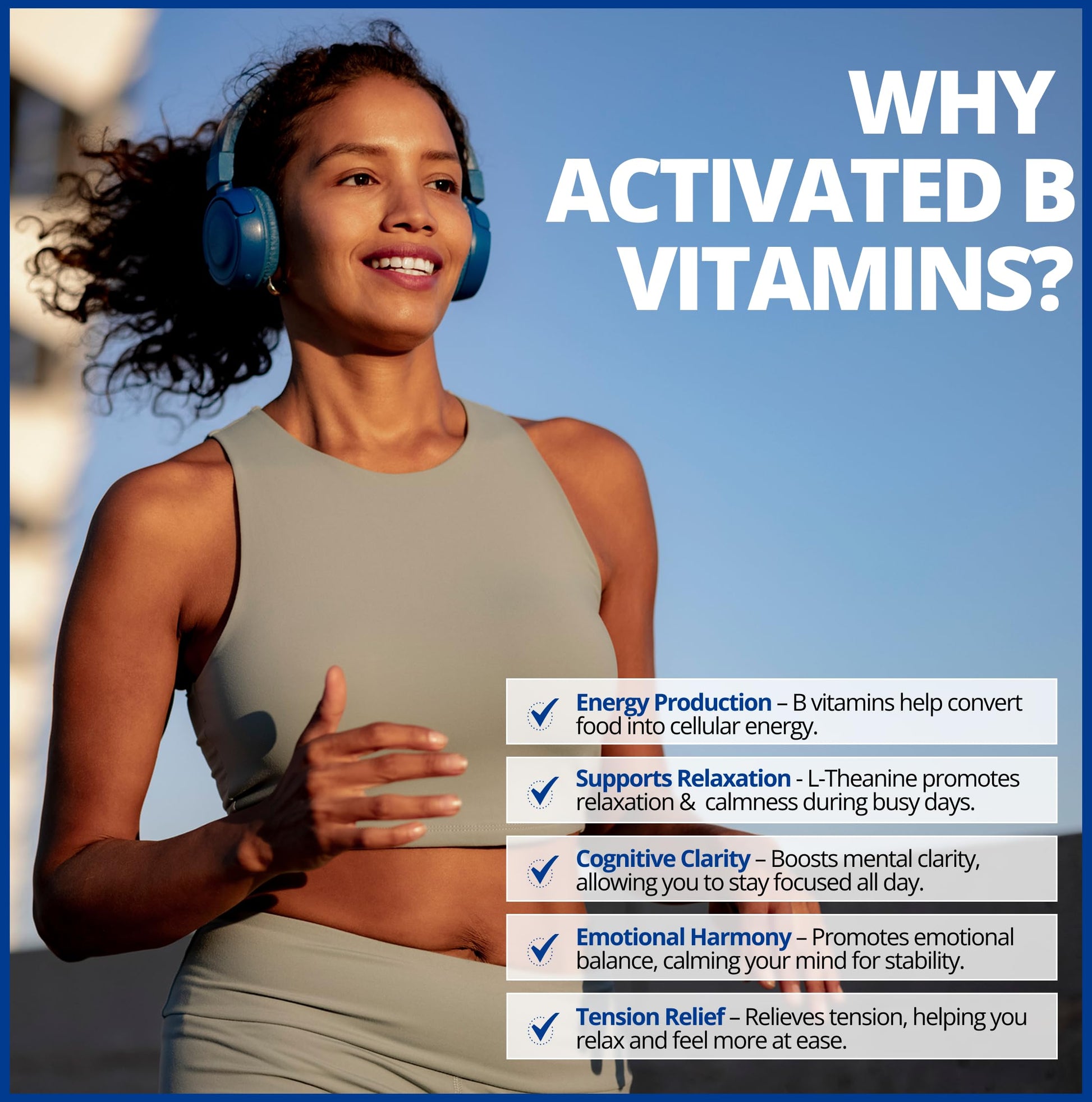 CanPrev Synergy B Complex 60 V-Caps 30-Day Supply - Vitamin B Supplement with L-Theanine 200mg - Complete B Complex Optimized with L-5-MTHF Activated Folate & Spirulina - Vegan, Non-GMO & Gluten-Free - Available at All In One Marketplace Canada