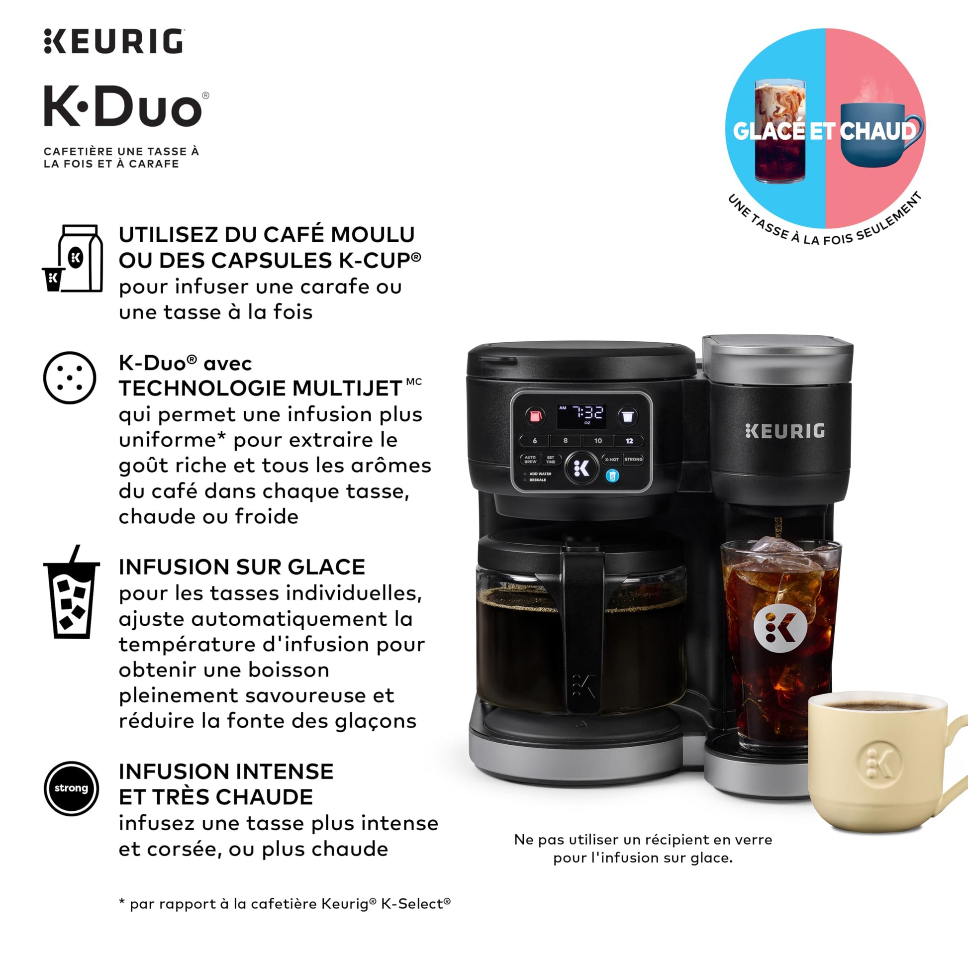Keurig K-Duo Single Serve K-Cup Pod & Carafe Coffee Maker, Black Keurig