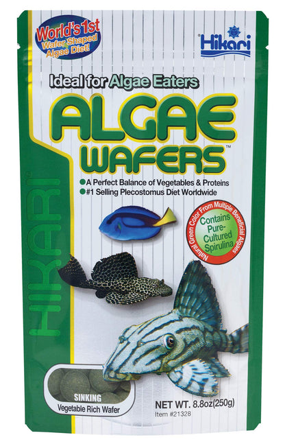 Hikari Tropical Algae Wafers Fish Food for Plecostomus & Algae Eaters, 8.8 oz (250g) Hikari