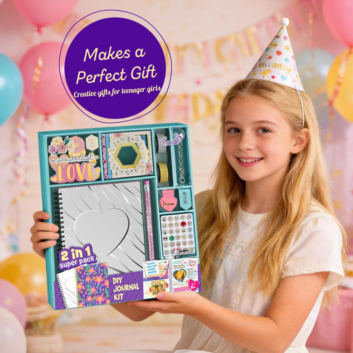 DIY Journal Kit for Girls, Scrapbook and Diary Set, Gifts for Girls 8-12 🍁 All In One Marketplace Canada