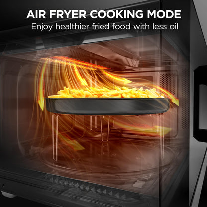 BLACK+DECKER 0.9 Cu.ft Microwave Oven Air Fryer Combo, 900W 5-in-1 BLACK+DECKER