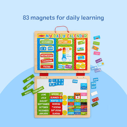 Melissa & Doug My First Daily Magnetic Calendar, Classroom Calendar for Kids Activities with Weather & Seasons, Preschool Toys for Girls & Boys Ages 4+ Melissa & Doug