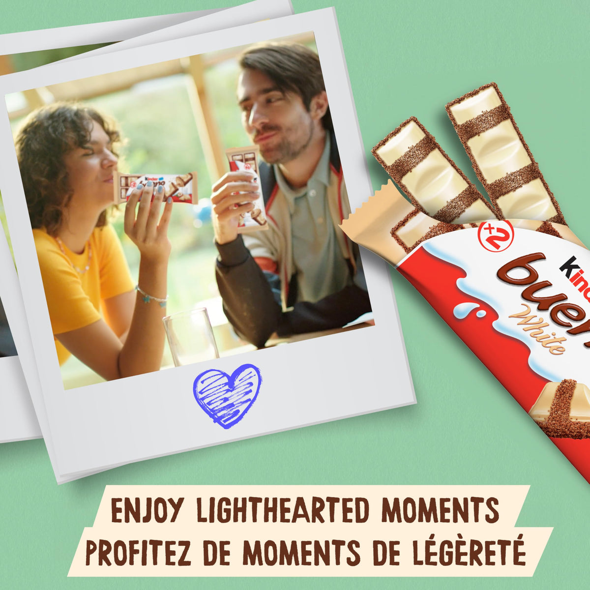 KINDER BUENO WHITE Chocolate Covered Wafer Bars - 39 g Pack x 20 🍁 All In One Marketplace Canada