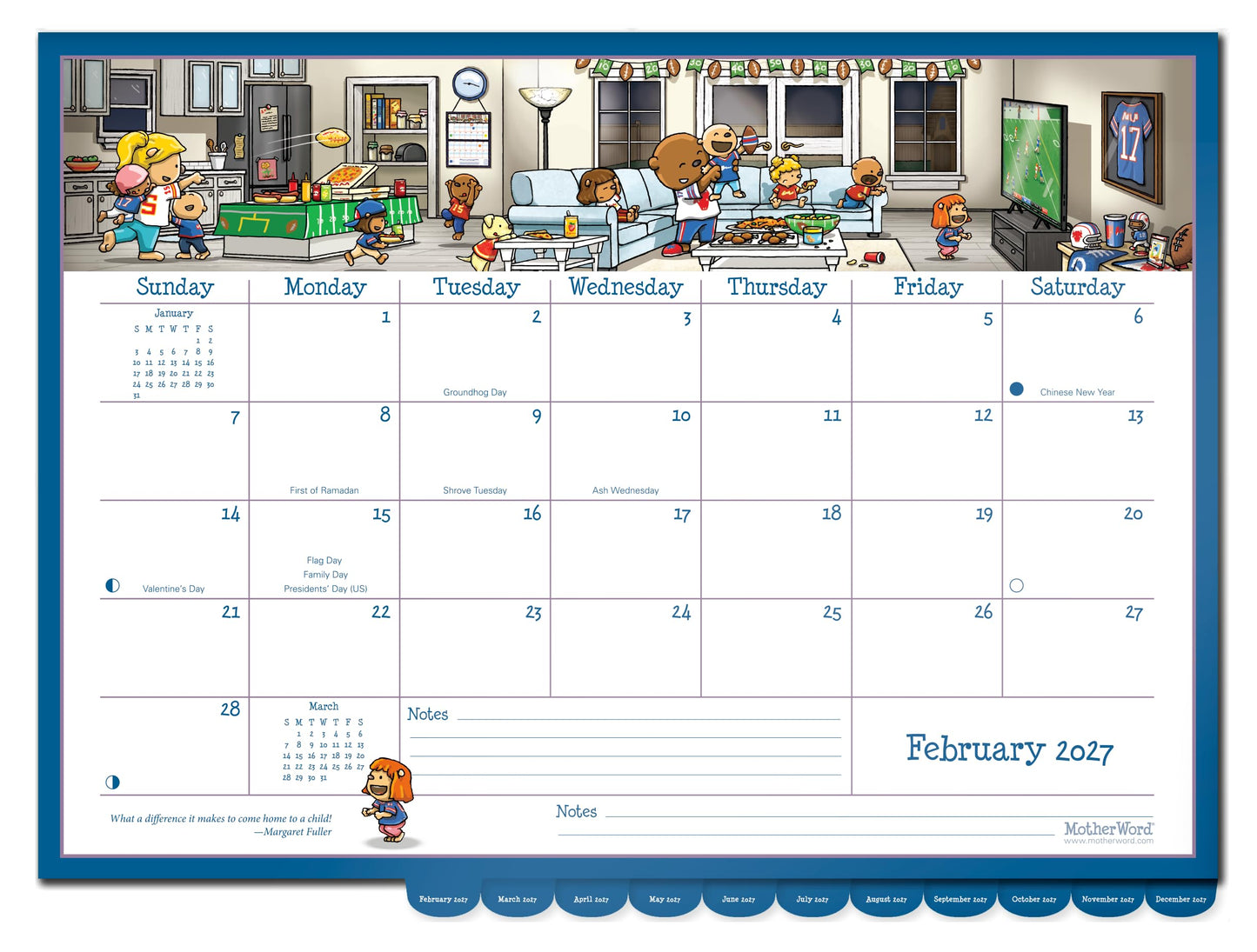 2027 MotherWord Deluxe Magnetic Ultimate Family Calendar and Chore Chart, 16-Month Family Planner, Sept 2026-Dec 2027, English, Large Deluxe Version, 18" x 13.5" (MWFCT12827) 🍁 All In One Marketplace Canada