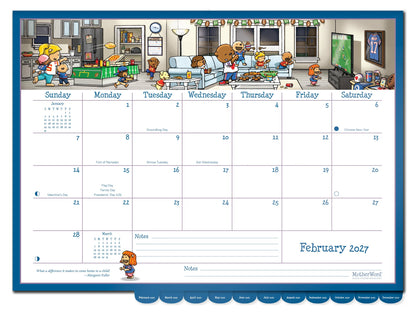2027 MotherWord Deluxe Magnetic Ultimate Family Calendar and Chore Chart, 16-Month Family Planner, Sept 2026-Dec 2027, English, Large Deluxe Version, 18" x 13.5" (MWFCT12827) 🍁 All In One Marketplace Canada