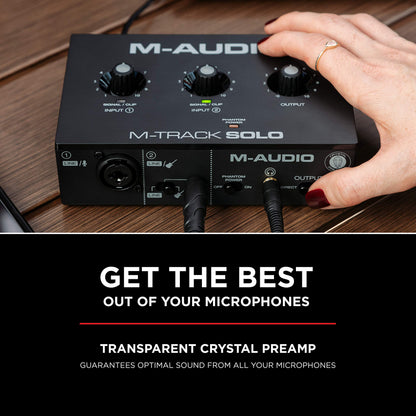 M-AUDIO M-Track Solo USB Audio Interface for Recording, Streaming and Podcasting with XLR, Line and DI Inputs, Plus a Software Suite Included 🍁 All In One Marketplace Canada