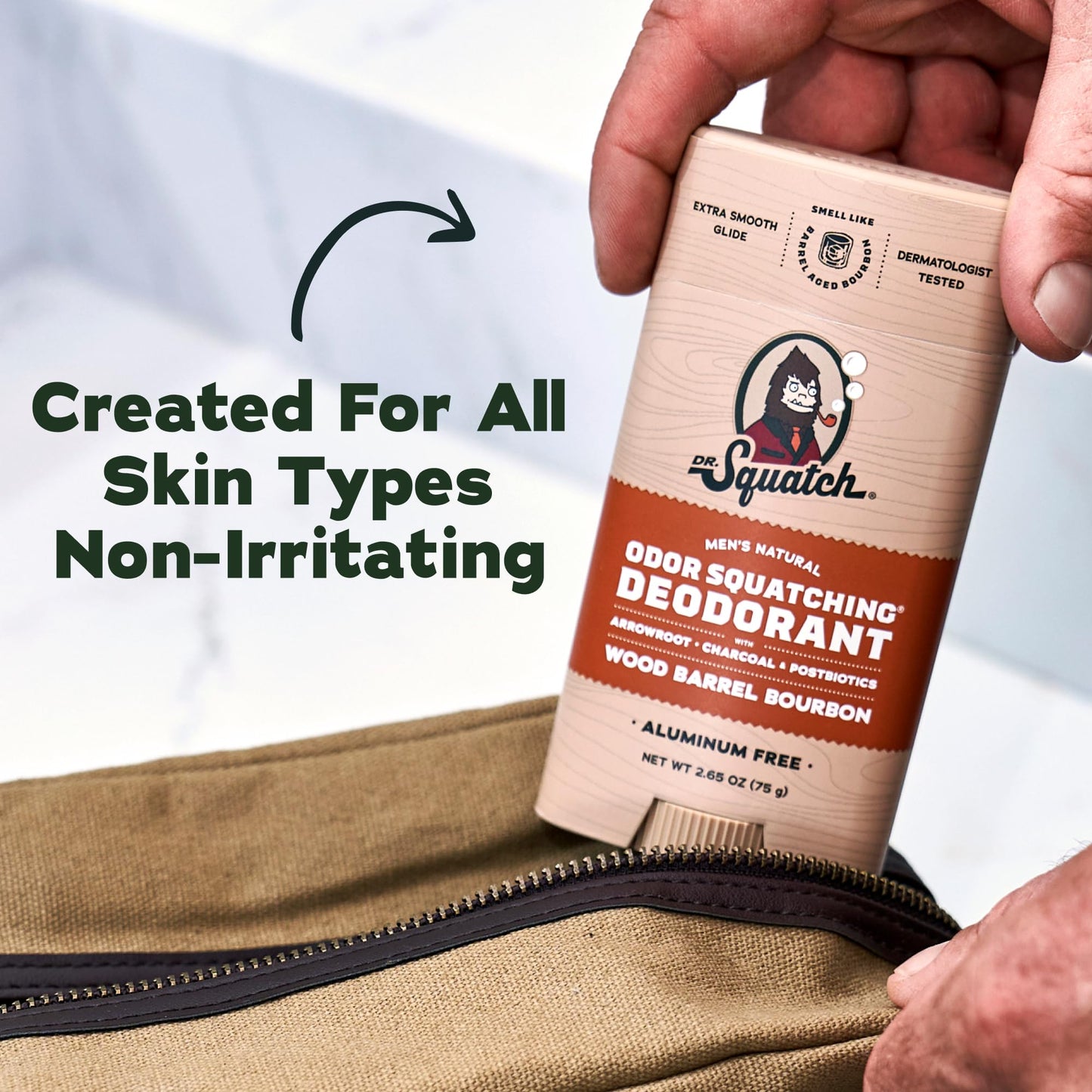 Dr. Squatch Natural Men’s Deodorant – Aluminium Free Natural Deodorant For Men with Charcoal & Postbiotics for 72-Hour Odor Protection – Wood Barrel Bourbon, 2.65oz Stick (2-pack) - Available at All In One Marketplace Canada