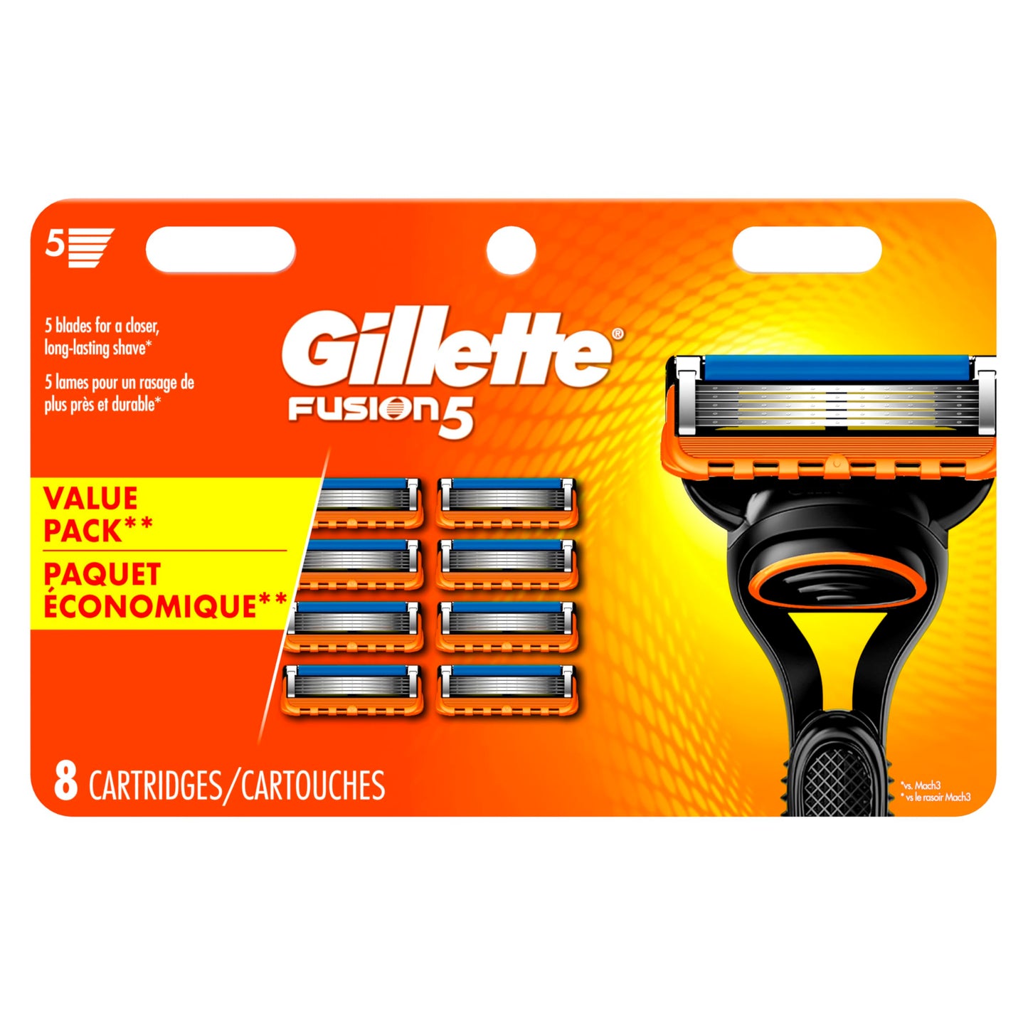 Gillette Fusion5 men's Razor Blade Refills, 8 Count - Available at All In One Marketplace Canada