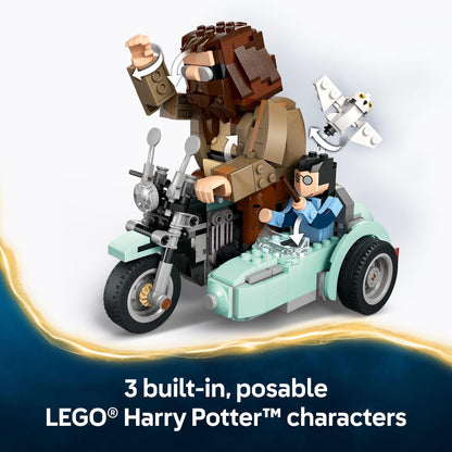 LEGO Harry Potter Hagrid & Harry's Motorcycle Ride Building Toy - Kids Motorcycle Toy for Boys and Girls, Harry Potter Fans, Ages 9+ - Gift Idea for Birthdays - 76443 LEGO