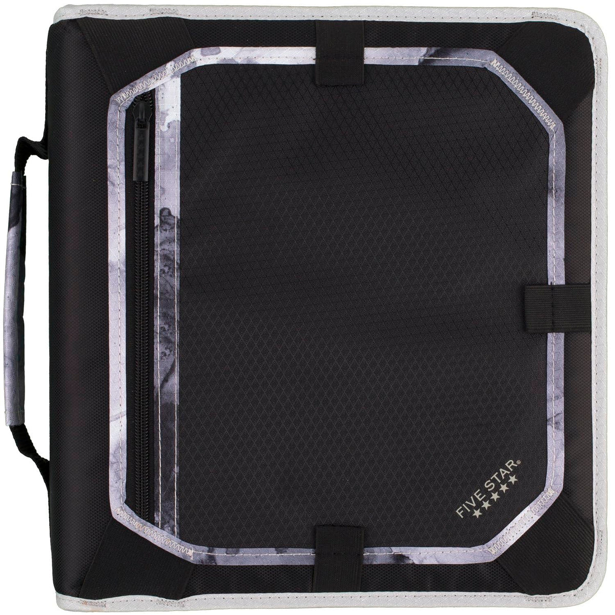 Five Star Zipper Binder, 2 Inch 3-Ring Binder with Round Rings, Expansion Panel and 5-Tab Expanding File, 580 Sheet Capacity, Black (29052IT8)