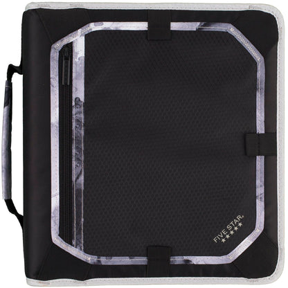 Five Star Zipper Binder, 2 Inch 3-Ring Binder with Round Rings, Expansion Panel and 5-Tab Expanding File, 580 Sheet Capacity, Black (29052IT8)