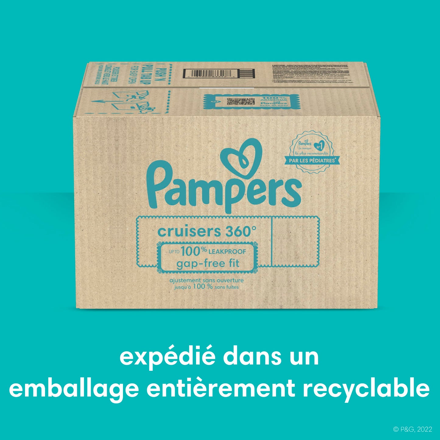 Pampers Diapers - Cruisers 360 degrees - Size 6, up to 100% Leakproof Fit, Designed for Active Babies, Pull On Diaper, EZ Off Tabs Designed for Easy Changes, 1 Pack (Count of 104)