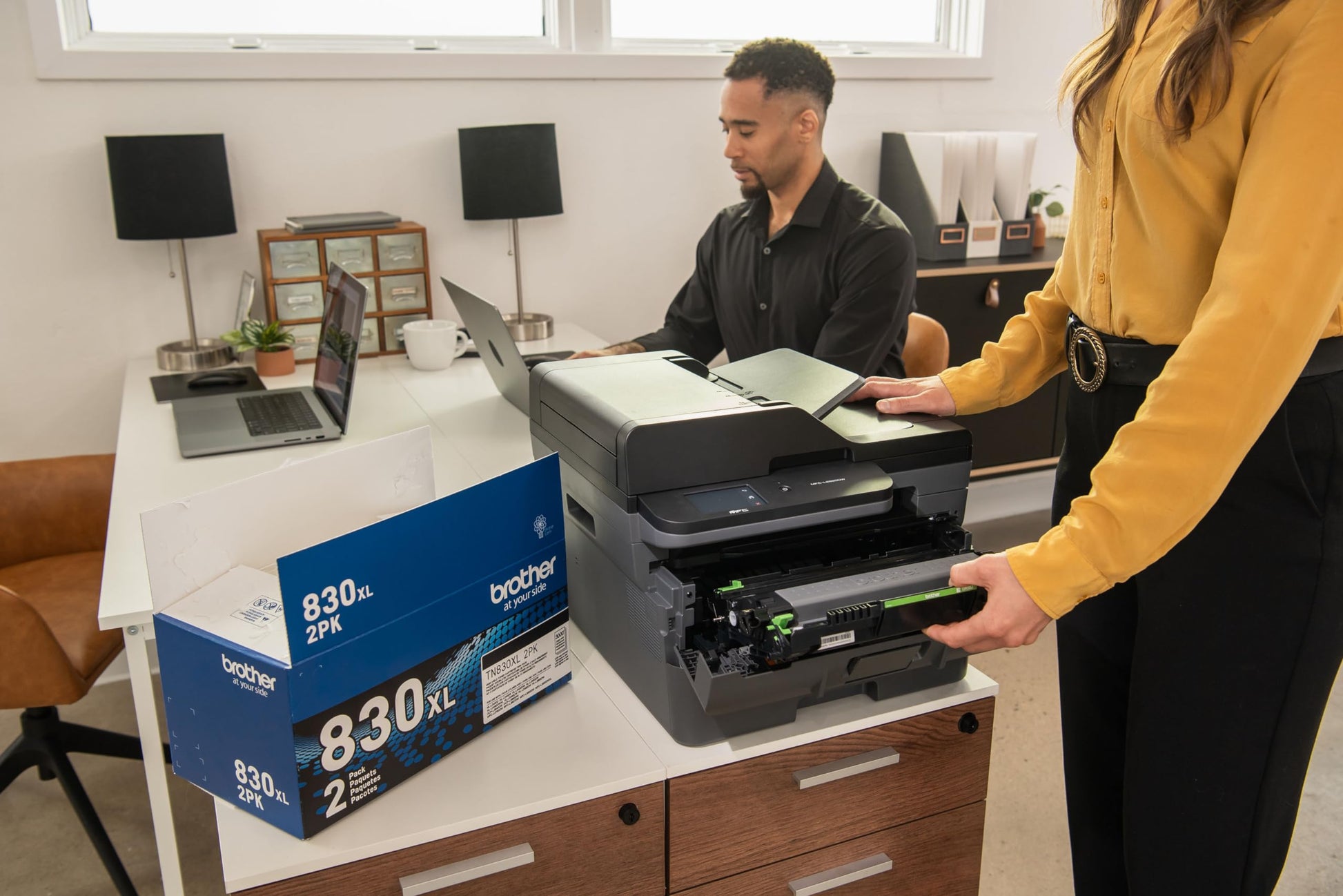 Brother Genuine TN830XL2PK High Yield Black Toner Cartridge 2-Pack for 6,000 Pages