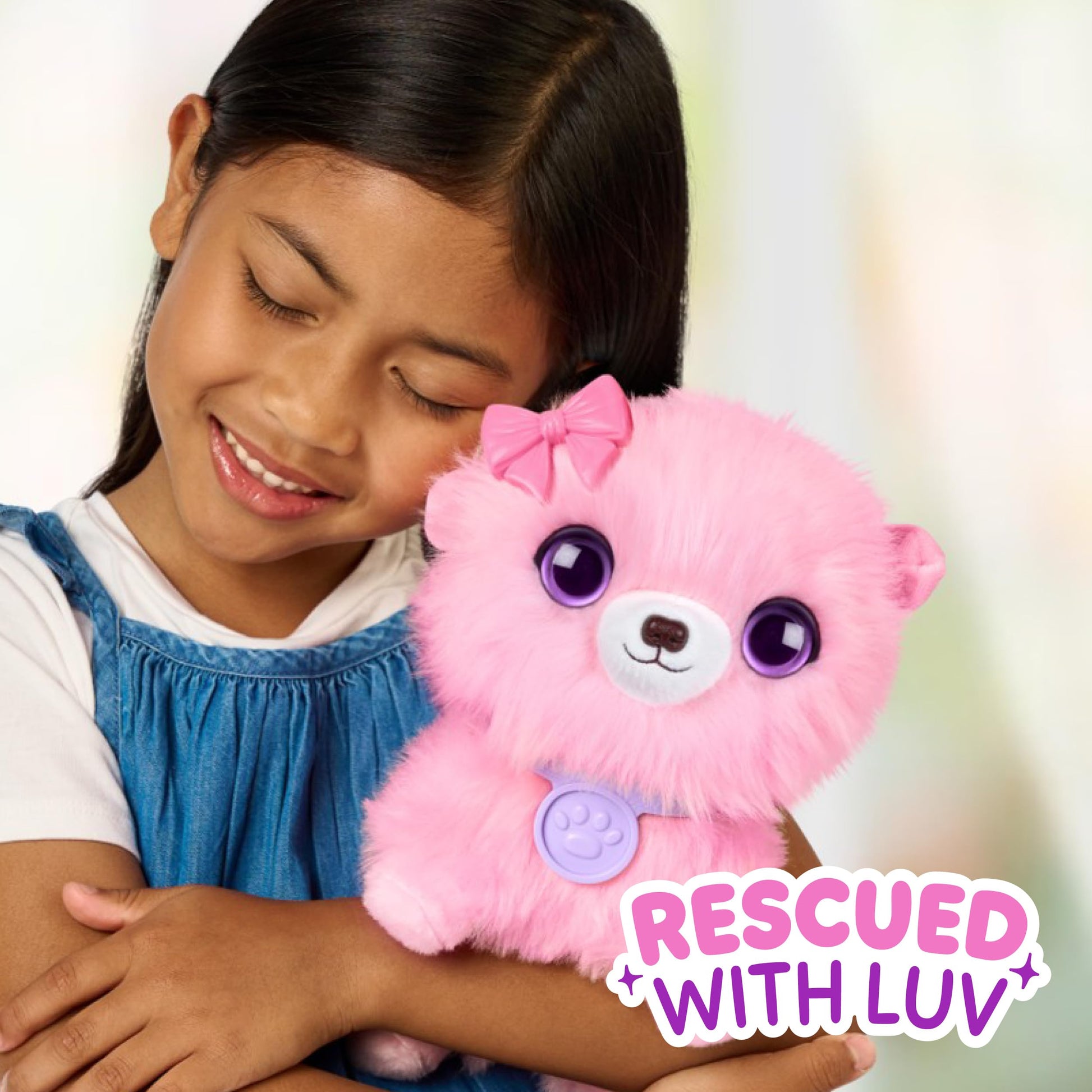 ScruffaLuvs Pet Scruffs Pink - Mystery Plush Toy, 7.5" Tall - Wash to Reveal 1 of 3 Rescue Pets: Puppy, Bunny, or Kitty - Includes 8.7" Deluxe Pet Carrier SCRUFFALUVS