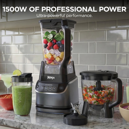 Ninja UltraCrush Pro Kitchen System, 1500W, Silver, BP401C, 72oz/2.1L Ninja