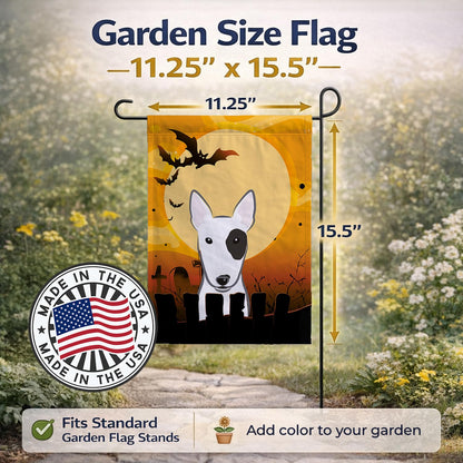 Drapeau de jardin Caroline's Treasures BB1767GF Halloween Bull Terrier, petit, multicolore