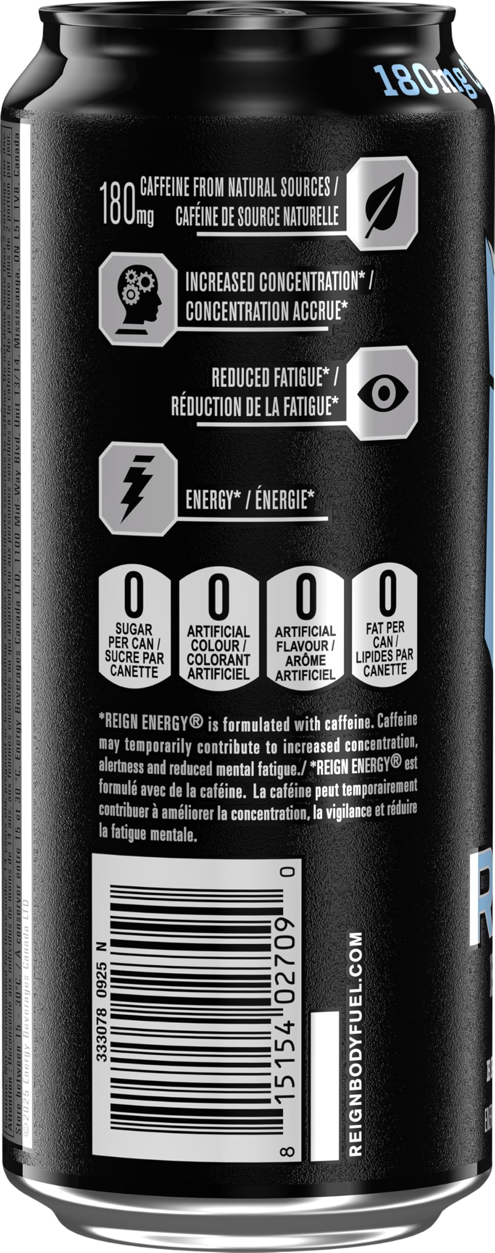 Reign Energy, White Haze, 473mL (12 Pack) - Zero Sugar Energy Drink with BCAAs and Electrolytes