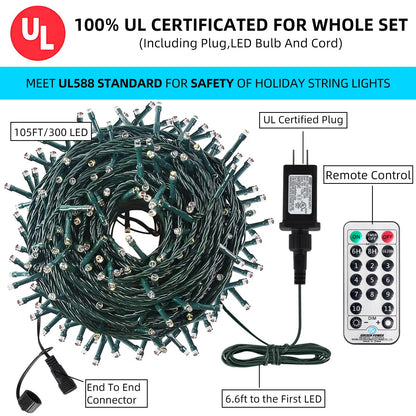 MZD8391 105FT 300LED Halloween Light, Orange Purple Christmas Light 🍁 All In One Marketplace Canada