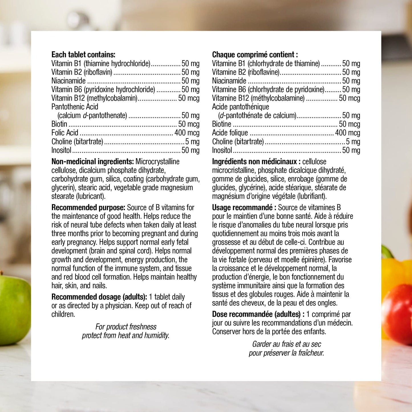 Webber Naturals Vitamin B50 Complex, Timed Release, 220 Tablets, Supports Energy Production and Metabolism, Vegan - Available at All In One Marketplace Canada