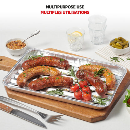 Starfrit 30-Pack Aluminum Grilling Trays, 13.5” x 9” (34 cm x 23 cm), Perfect for BBQ, Recyclable, Disposable 🍁 All In One Marketplace Canada