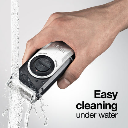 Braun M90 Mobile Shaver for Precision Trimming, Great for Travel, Black/Silver - Available at All In One Marketplace Canada