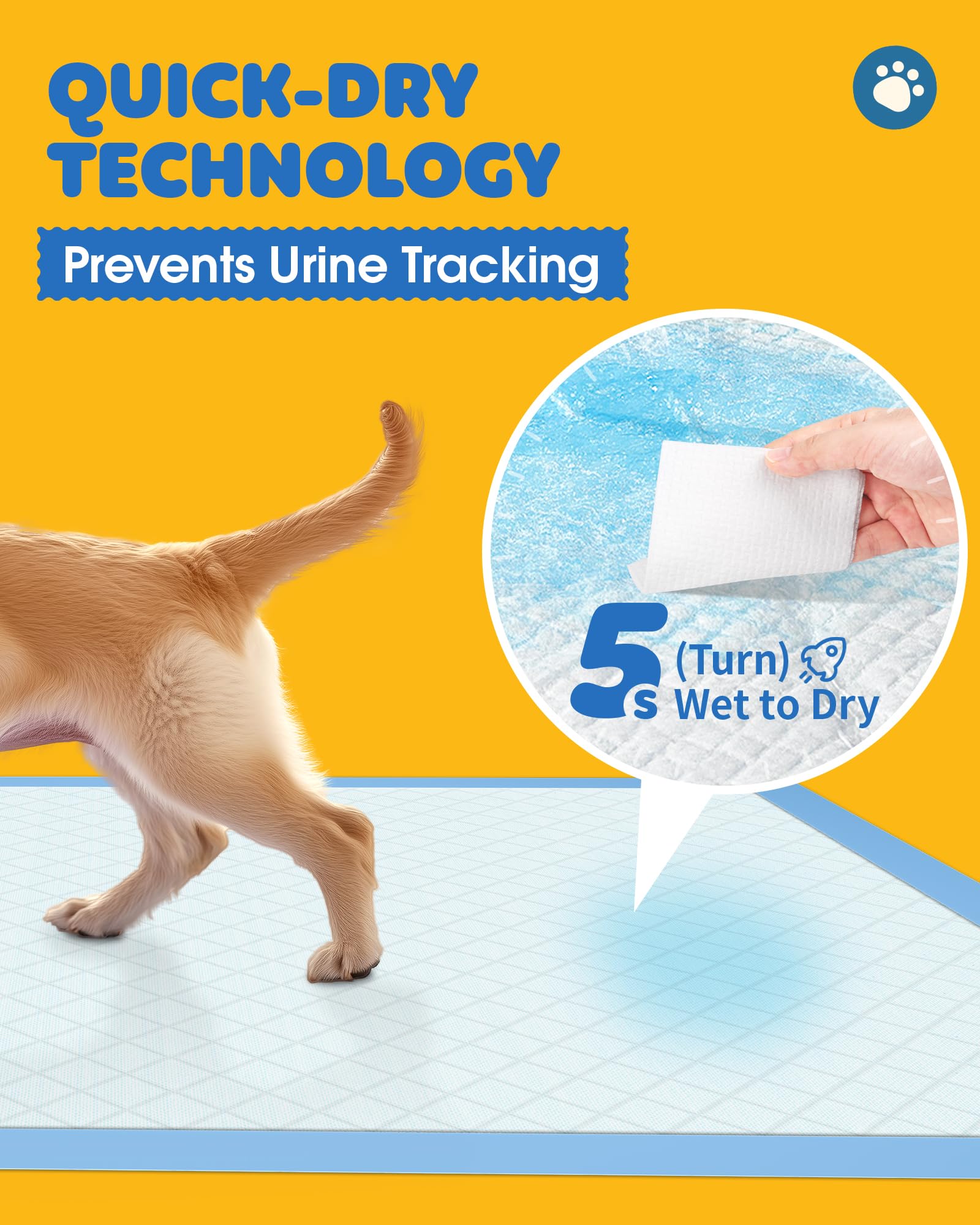 Powools 50-Pack X-Larg Puppy Pads - 34" x 28" Extra Large Pee Pads for Dogs with 6-Layer Leakproof Protection, Quick-Dry and Disposable Dog Pads with High Absorbency for Easy Potty Training - Available at All In One Marketplace Canada