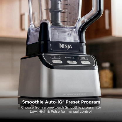 Ninja Professional Blender 2.0, 1400W, 72 oz Pitcher, Auto-iQ Smoothie Program, Total Crushing Blades for Ice & Frozen Drinks, BPA-Free, Dishwasher Safe, CCO750BSL (Canadian Version) - Available at All In One Marketplace Canada